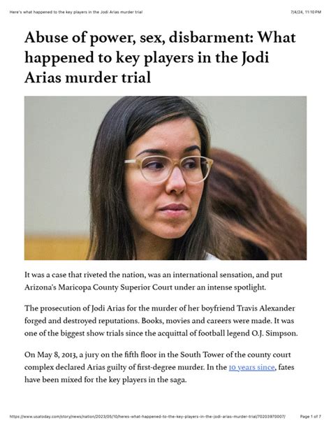 jodi arias 2023 update|Heres what happened to the key players in the Jodi Arias murder。